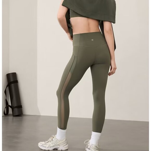 Athleta 1X Salutation Stash Mesh 7/8 Tight Moss Mesh Plus 1X - Picture 1 of 10